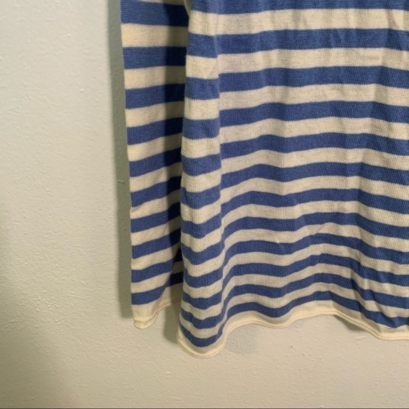 Gap Bella Boatneck Sweater Moore Blue Stripe - Picture 5 of 11